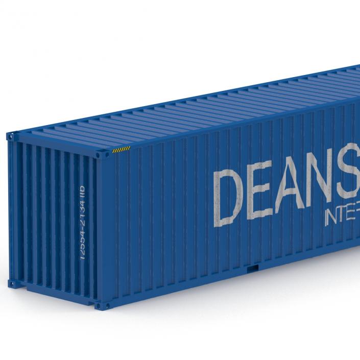 3D model 40 ft High Cube Container Blue