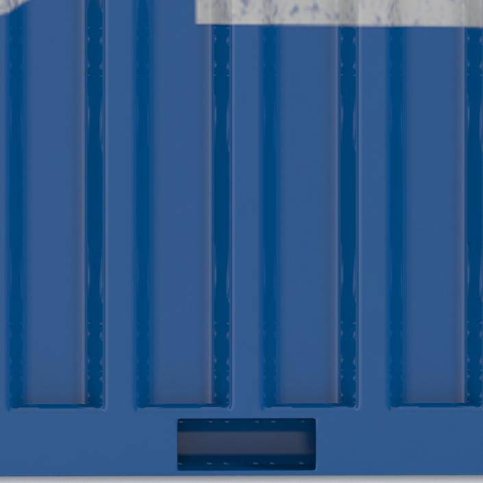 3D model 40 ft High Cube Container Blue