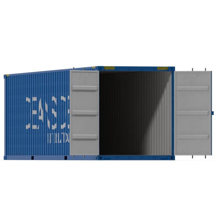 3D model 40 ft High Cube Container Blue