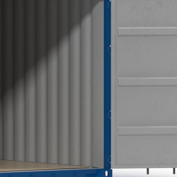 3D model 40 ft High Cube Container Blue