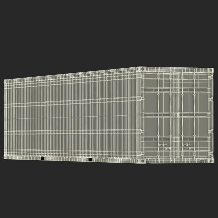 3D model 40 ft High Cube Container Blue