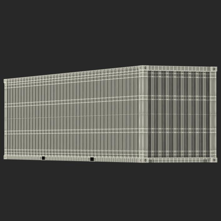 3D model 40 ft High Cube Container Blue