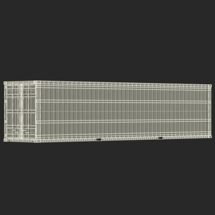 3D model 40 ft High Cube Container Blue