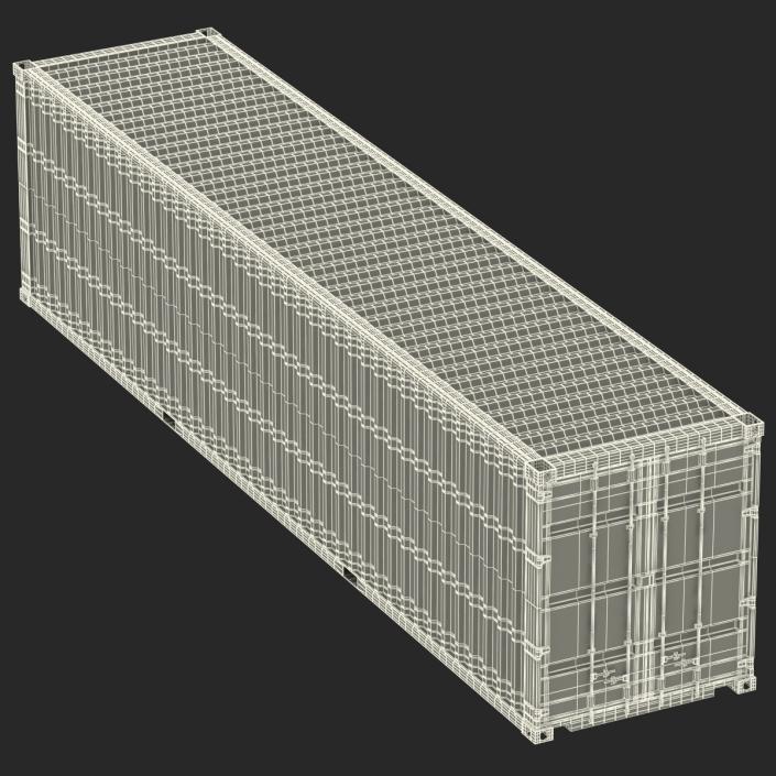 3D model 40 ft High Cube Container Blue