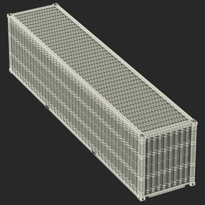 3D model 40 ft High Cube Container Blue