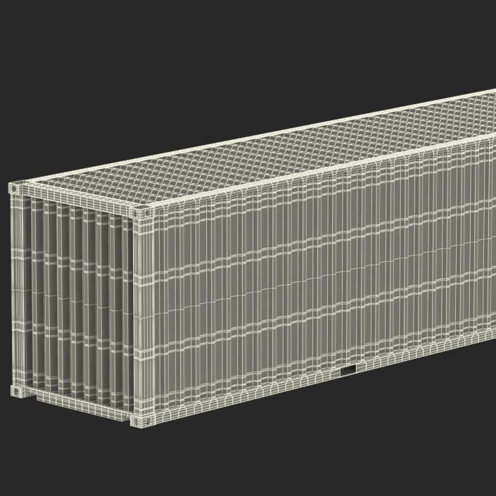 3D model 40 ft High Cube Container Blue