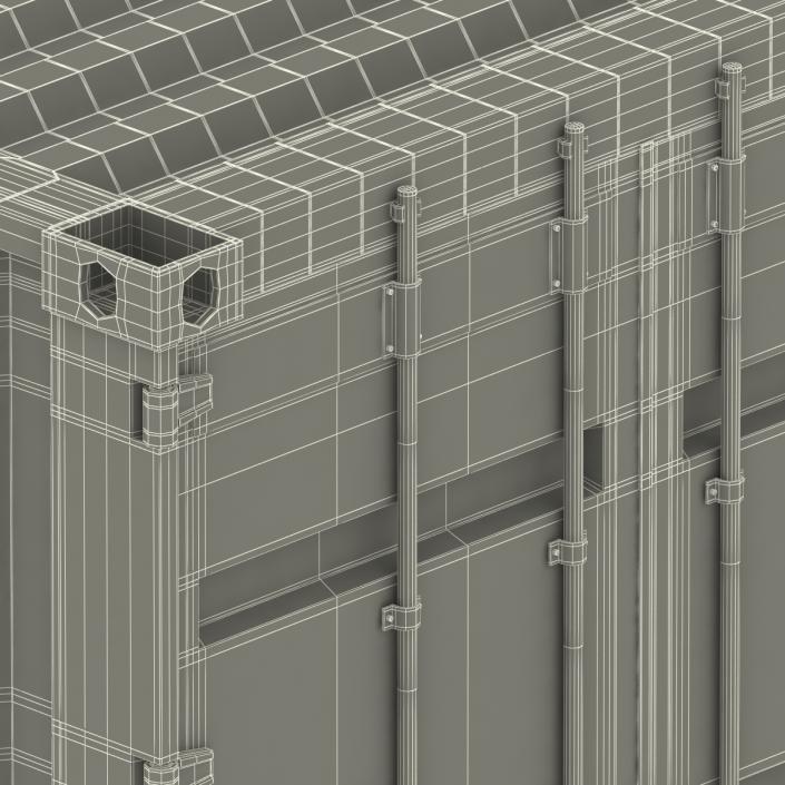 3D model 40 ft High Cube Container Blue