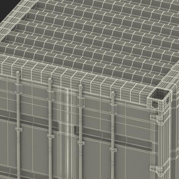 3D model 40 ft High Cube Container Blue