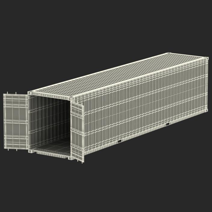 3D model 40 ft High Cube Container Blue