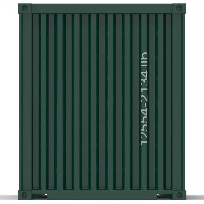 3D 40 ft High Cube Container Green