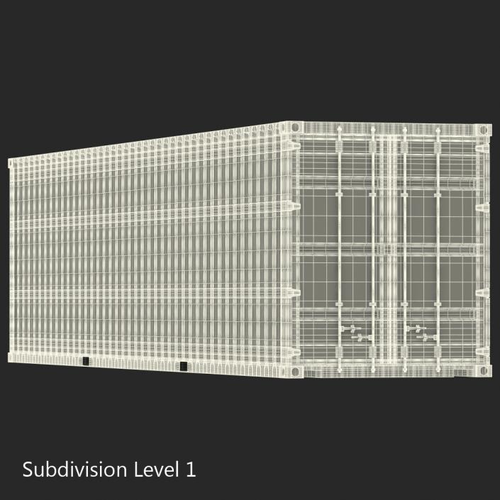 3D 40 ft High Cube Container Green