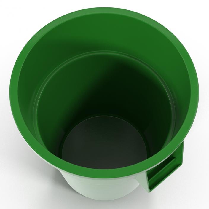 3D model Plastic Garbage Can Green