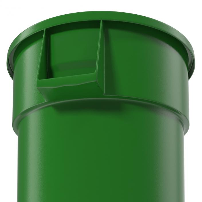 3D model Plastic Garbage Can Green