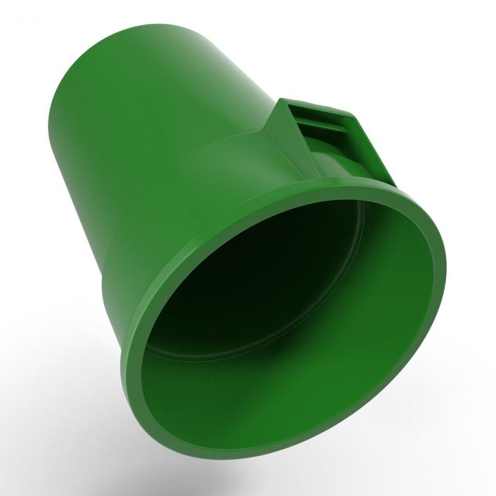 3D model Plastic Garbage Can Green