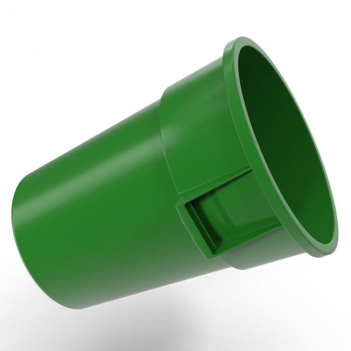 3D model Plastic Garbage Can Green