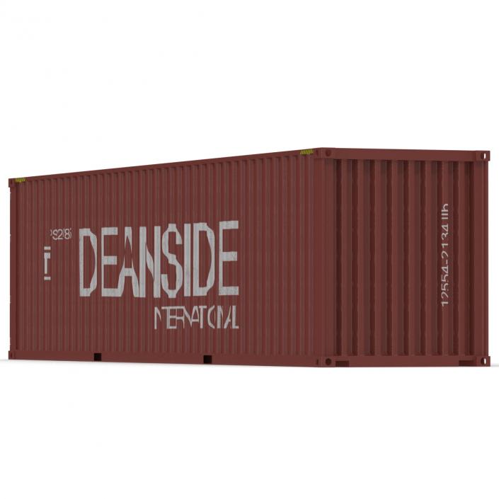 40 ft High-Cube Container Red 3D model