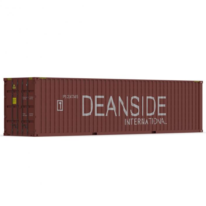 40 ft High-Cube Container Red 3D model