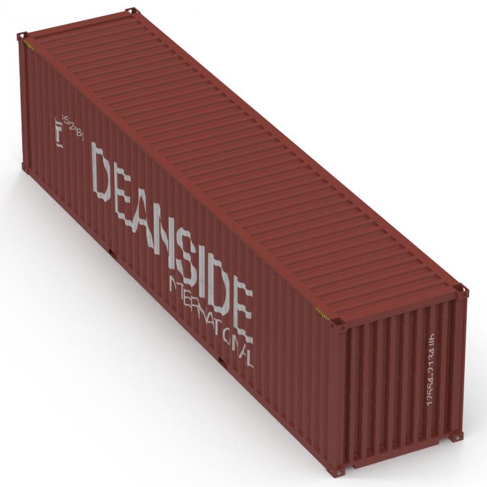 40 ft High-Cube Container Red 3D model