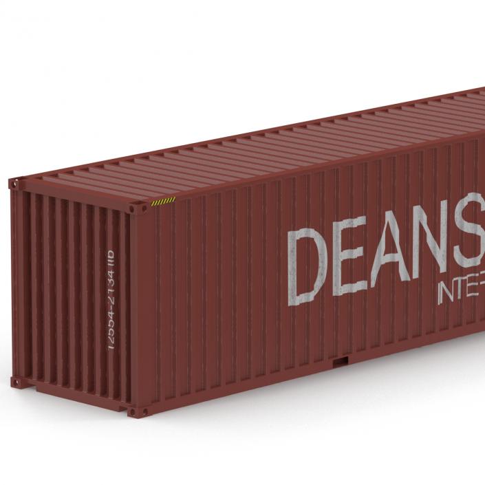 40 ft High-Cube Container Red 3D model