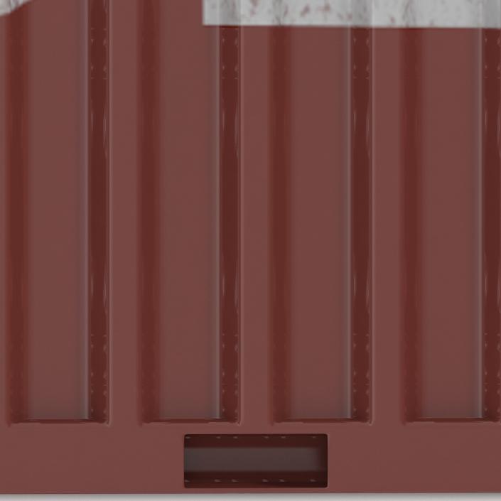 40 ft High-Cube Container Red 3D model