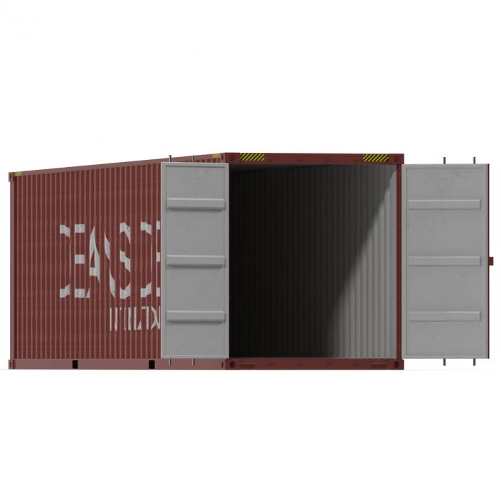 40 ft High-Cube Container Red 3D model