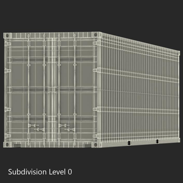 40 ft High-Cube Container Red 3D model