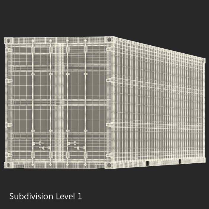 40 ft High-Cube Container Red 3D model