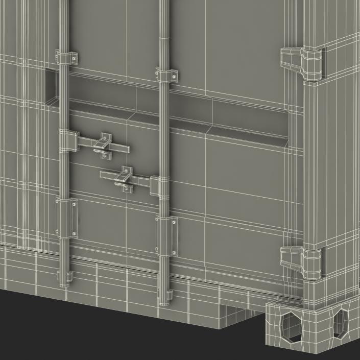 40 ft High-Cube Container Red 3D model