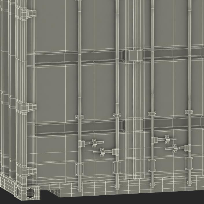 40 ft High-Cube Container Red 3D model