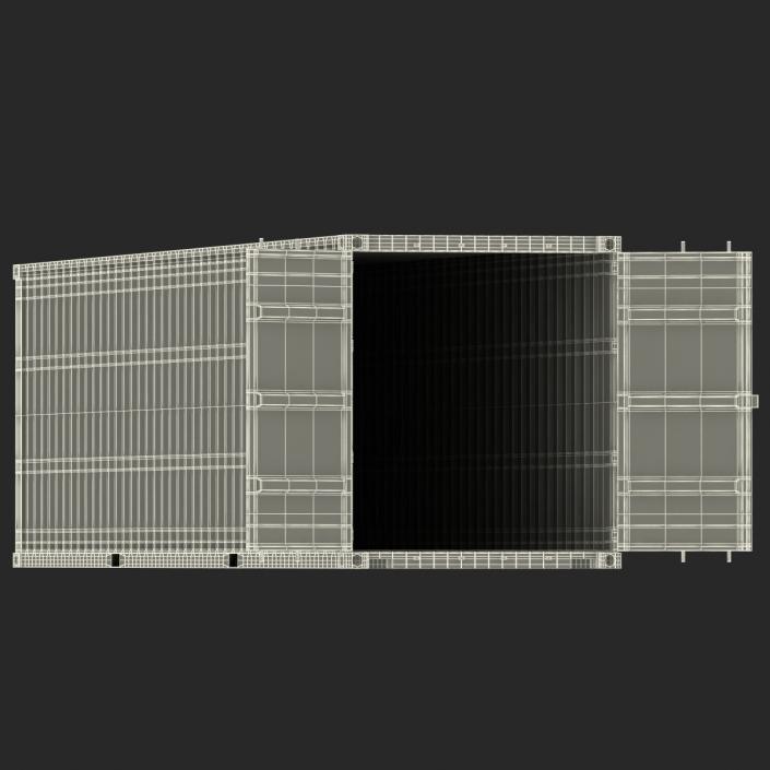 40 ft High-Cube Container Red 3D model