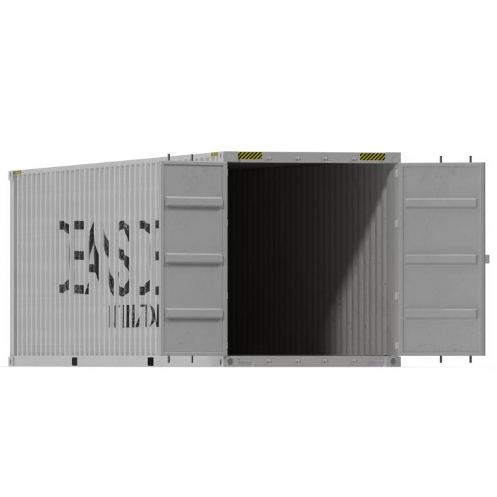 3D 40 ft High Cube Container White