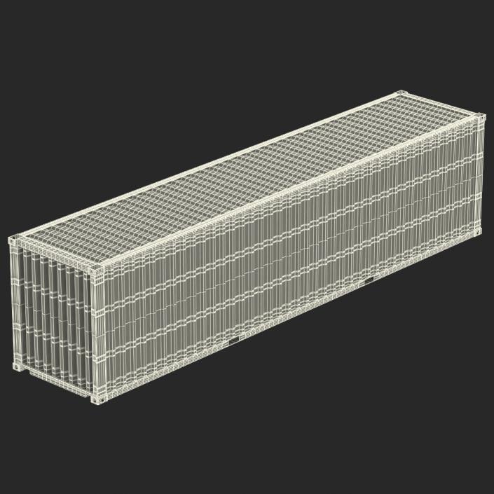 3D 40 ft High Cube Container White