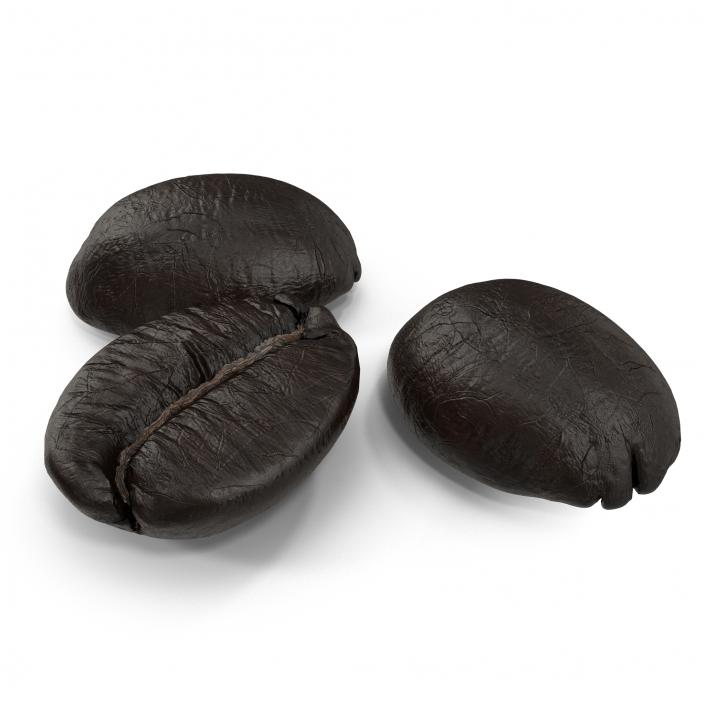 3D Roasted French Coffee Bean