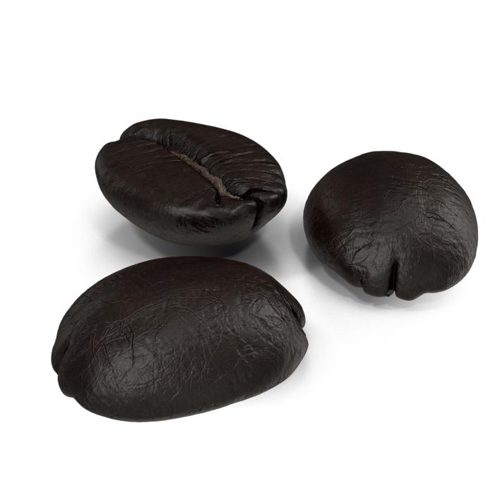 3D Roasted French Coffee Bean