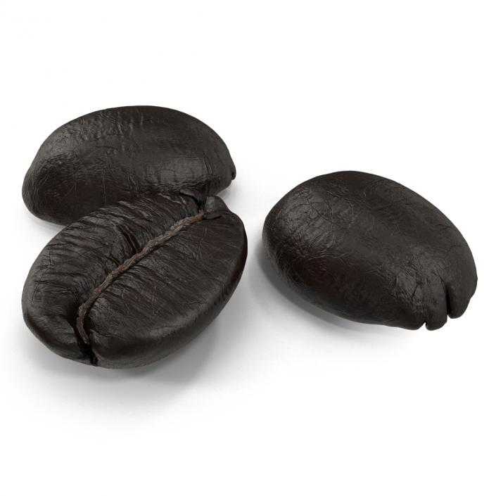 3D Roasted French Coffee Bean