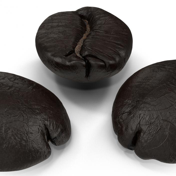 3D Roasted French Coffee Bean