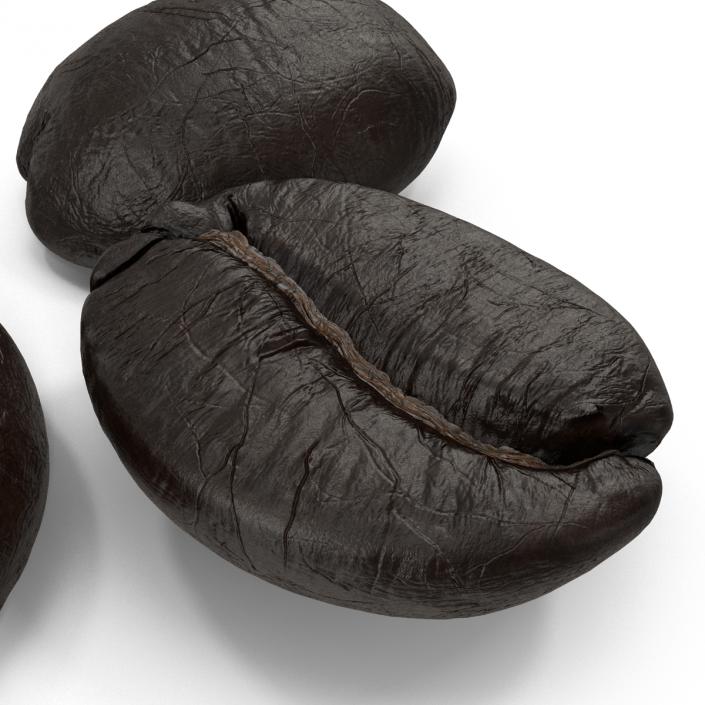 3D Roasted French Coffee Bean