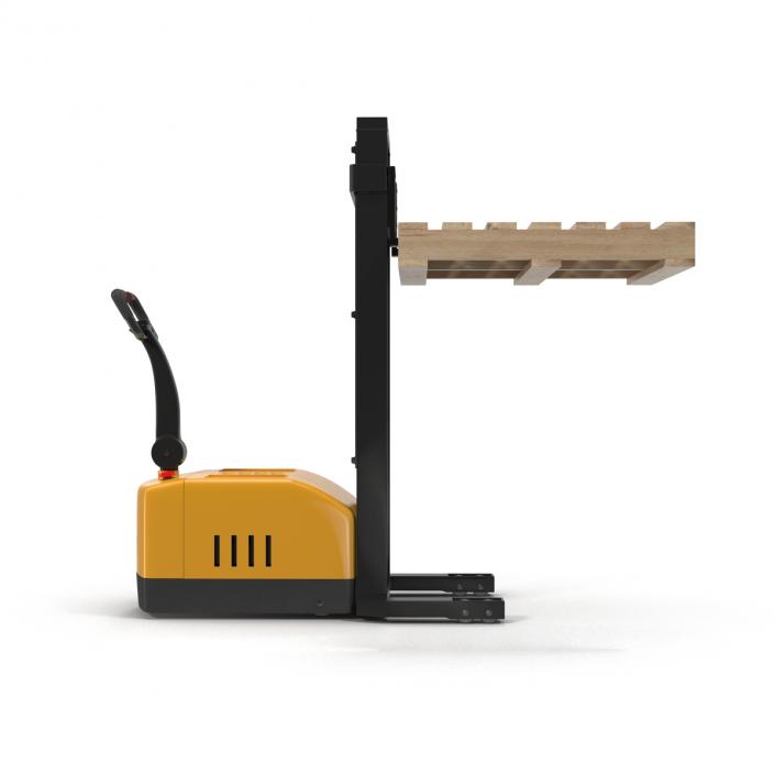 3D Electric Walkie Stacker and Wooden Pallet