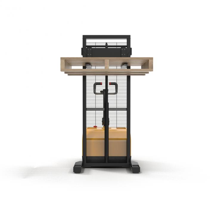 3D Electric Walkie Stacker and Wooden Pallet