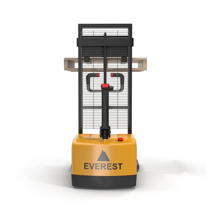 3D Electric Walkie Stacker and Wooden Pallet