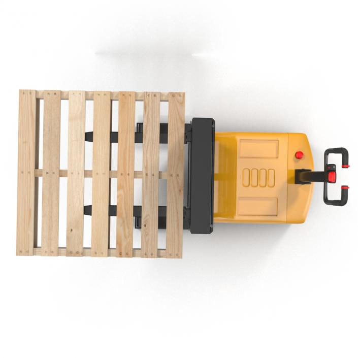 3D Electric Walkie Stacker and Wooden Pallet