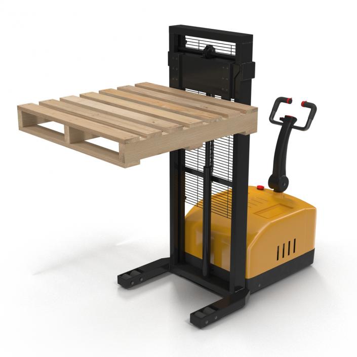 3D Electric Walkie Stacker and Wooden Pallet