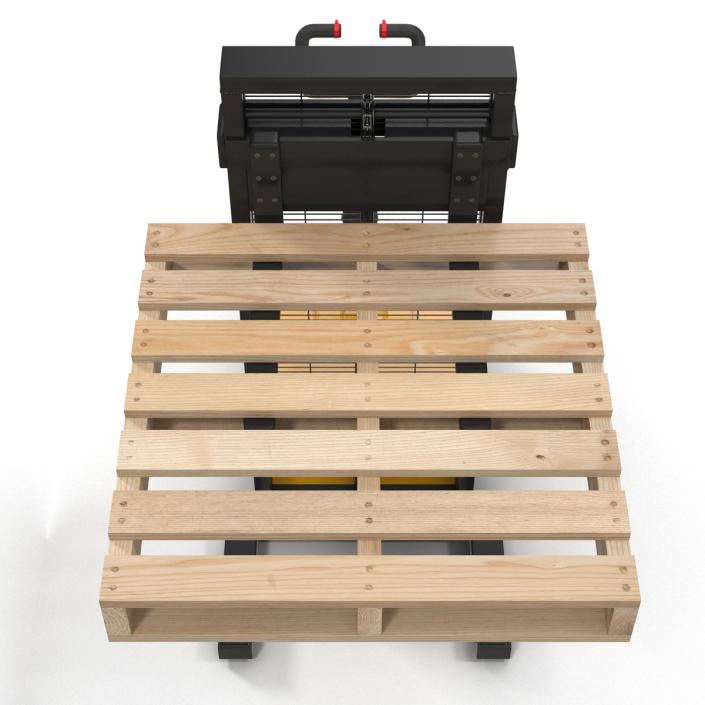 3D Electric Walkie Stacker and Wooden Pallet