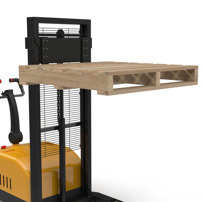 3D Electric Walkie Stacker and Wooden Pallet