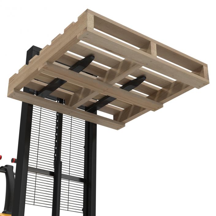 3D Electric Walkie Stacker and Wooden Pallet