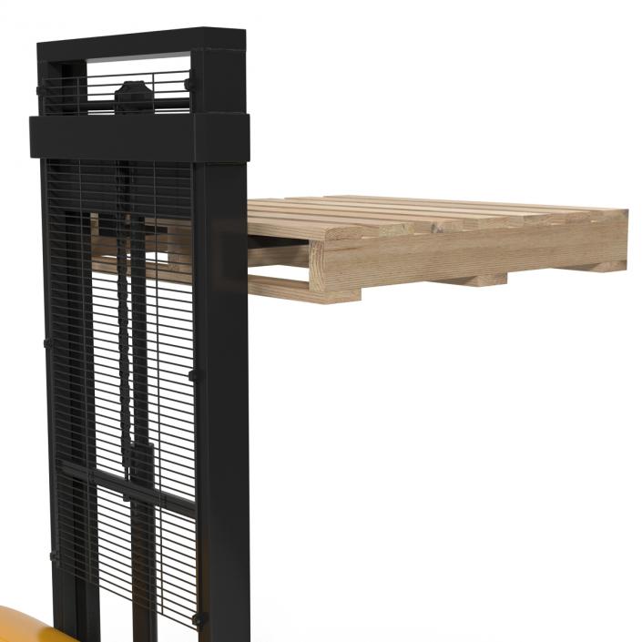 3D Electric Walkie Stacker and Wooden Pallet