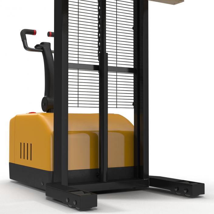 3D Electric Walkie Stacker and Wooden Pallet