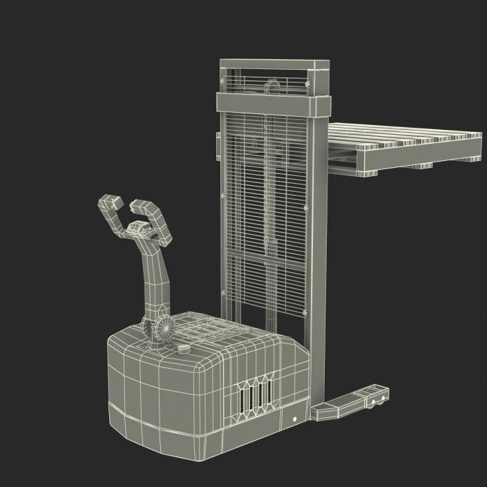 3D Electric Walkie Stacker and Wooden Pallet