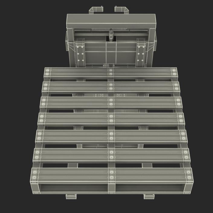 3D Electric Walkie Stacker and Wooden Pallet