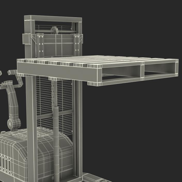 3D Electric Walkie Stacker and Wooden Pallet